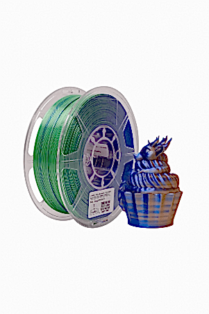 PLA-Silk Mystic Filament Blue-Orange-Green